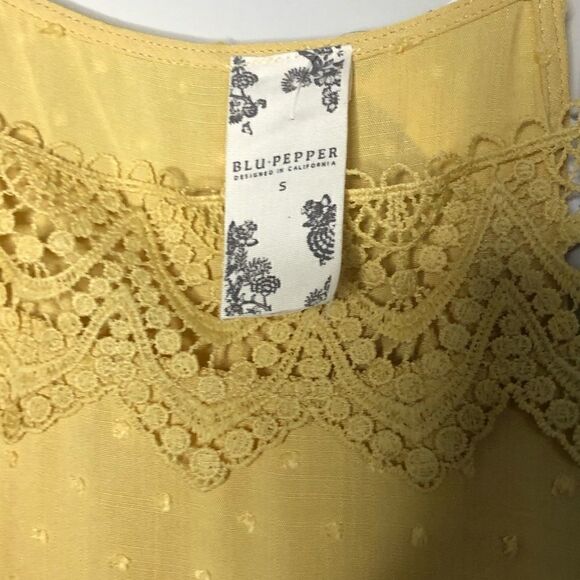 Blu Pepper Swiss Dot Tank Top Small - Picture 7 of 11